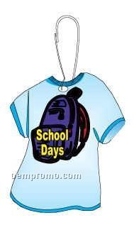 School Days Backpack T-shirt Zipper Pull