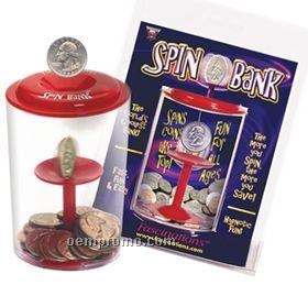 Spin Bank W/ Spinning Euro Coin