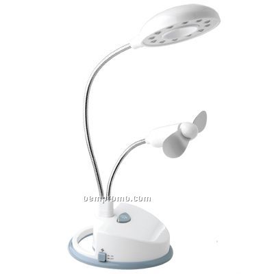 USB Lamp With Fan Flexible & Adjustable Arms