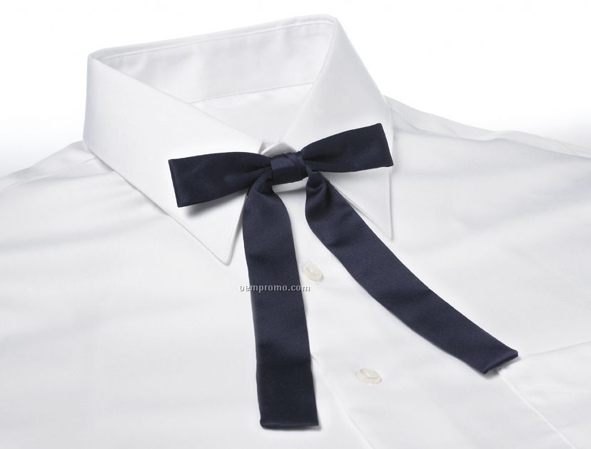 Wolfmark Kentucky Colonel Adjustable Polyester Satin Band Tie - Navy Blue