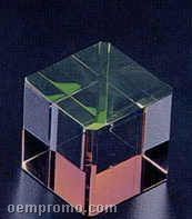 1-3/8"X1-3/8"X1-3/8" Crystal Rainbow Cube Base