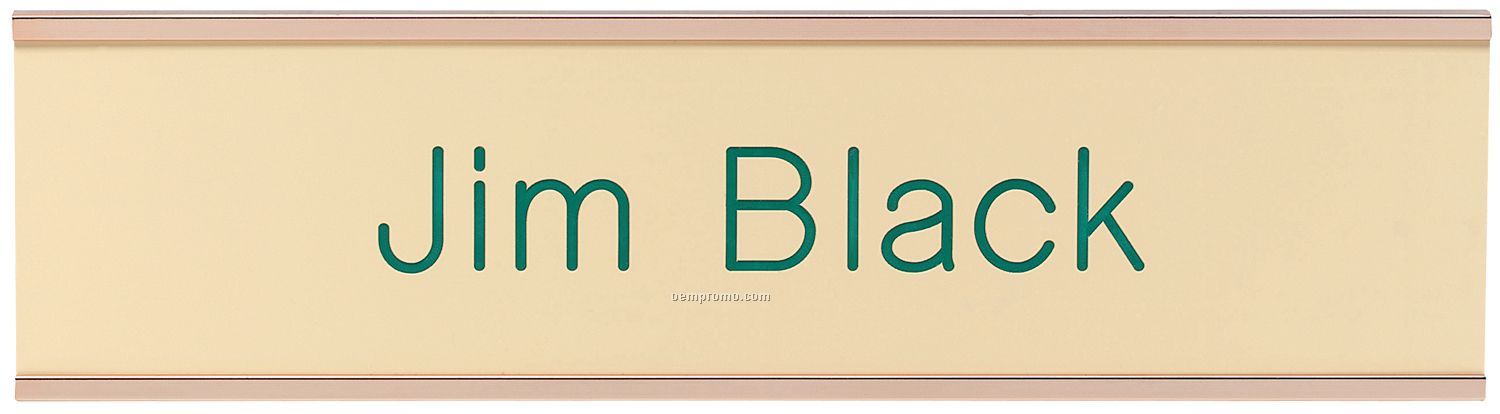2-ply Plastic Engraved Desk & Wall Nameplate - 2"X8"