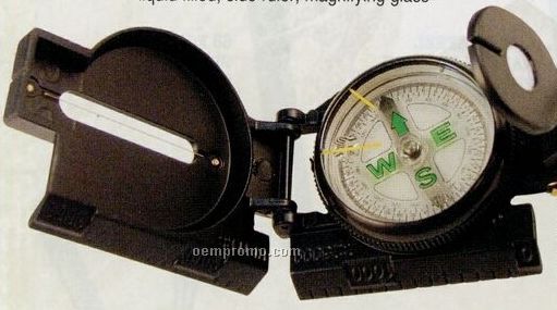 Black Military Tactical Compass With Magnifying Glass