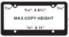 Budget Line 3-d License Plate Frame (9/16"X6 1/2" Top Imprint Area)