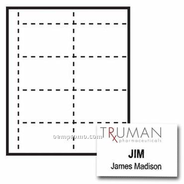 Classic Name Tag Paper Inserts - 3 Color (4"X2 1/2")