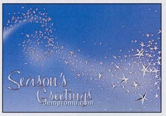 Magical Wisp Of Stars On Blue Sky Holiday Greeting Card (By 05/01/11)