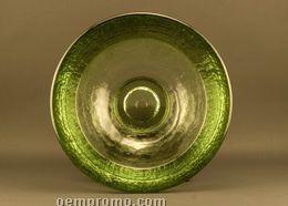 Party Bowl Award. 91% Post-consumer Recycled Glass. Olive.