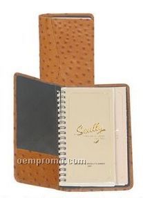Cognac Brown Italian Leather Pocket Planner