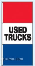Single Face Stock Message Interceptor Drape Flags - Used Trucks