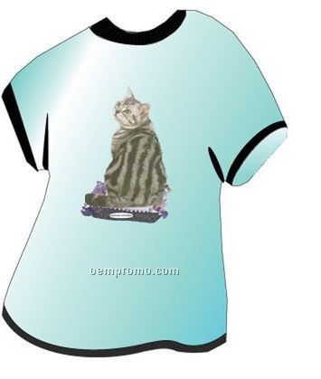 American Shorthair Cat T Shirt Acrylic Coaster W/ Felt Back