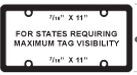 Budget Line 3-d License Plate Frame (7/18"X11" Top Imprint Area)