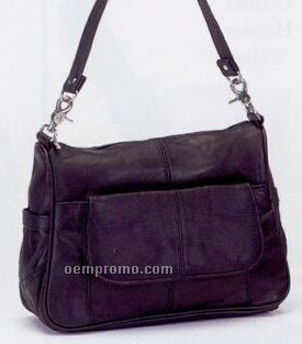 Ladies Shoulder Bag With Plain Front Pocket