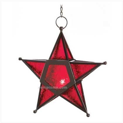 Red Glass Star Lantern