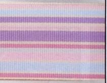 1-1/2"X25 Yards Light Blue/ Purple/ Pink Striped Grosgrain Ribbon