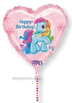 18" My Little Pony Happy Birthday Heart Clip A Strip Balloon