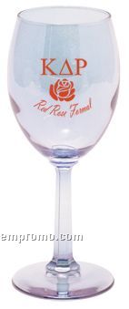8 Oz. Luster Tinted Wine Glass With Faceted Stem