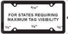 Budget Line 3-d License Plate Frame (3/8" Right & Left Imprint Area)