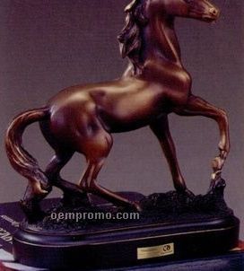 Prancing Horse Trophy W/ Oblong Base (6"X7")