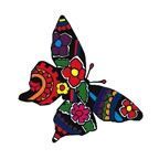 Stock Temporary Tattoo - Butterfly W/ Flower Pattern (2