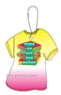 Time To Hit The Books Slogan T-shirt Zipper Pull