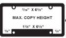 Budget Line 3-d License Plate Frame (1/4" Right & Left Imprint Area)