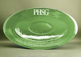 Centerpiece Embassy Bowl. 91% Post-consumer Recycled Glass. Celery.