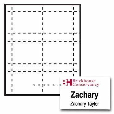 Classic Name Tag Paper Insert - 2 Color (4
