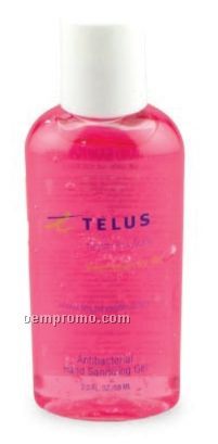 2 Oz. Pink Tint Antibacterial Gel Hand Sanitizer Bottle
