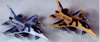 7 1/2" Die Cast F-16 Jet Fighter In Assorted Colors