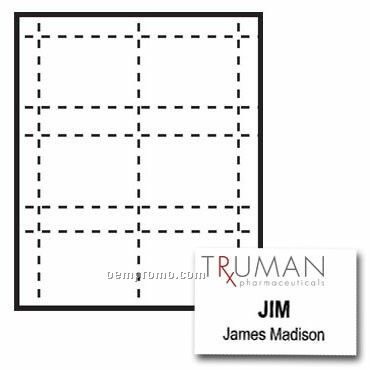 Classic Name Tag Paper Insert - 3 Color (4