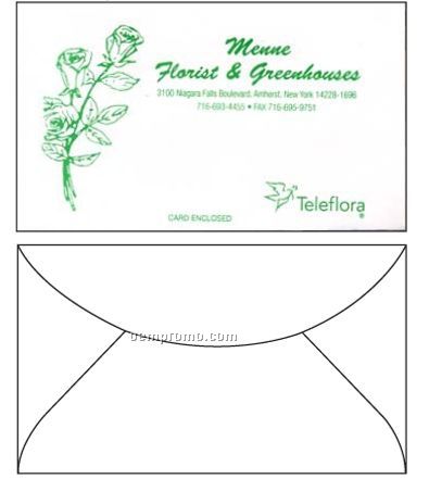 Custom Printed Gift Card Envelopes (2 1/2"X4 1/4")