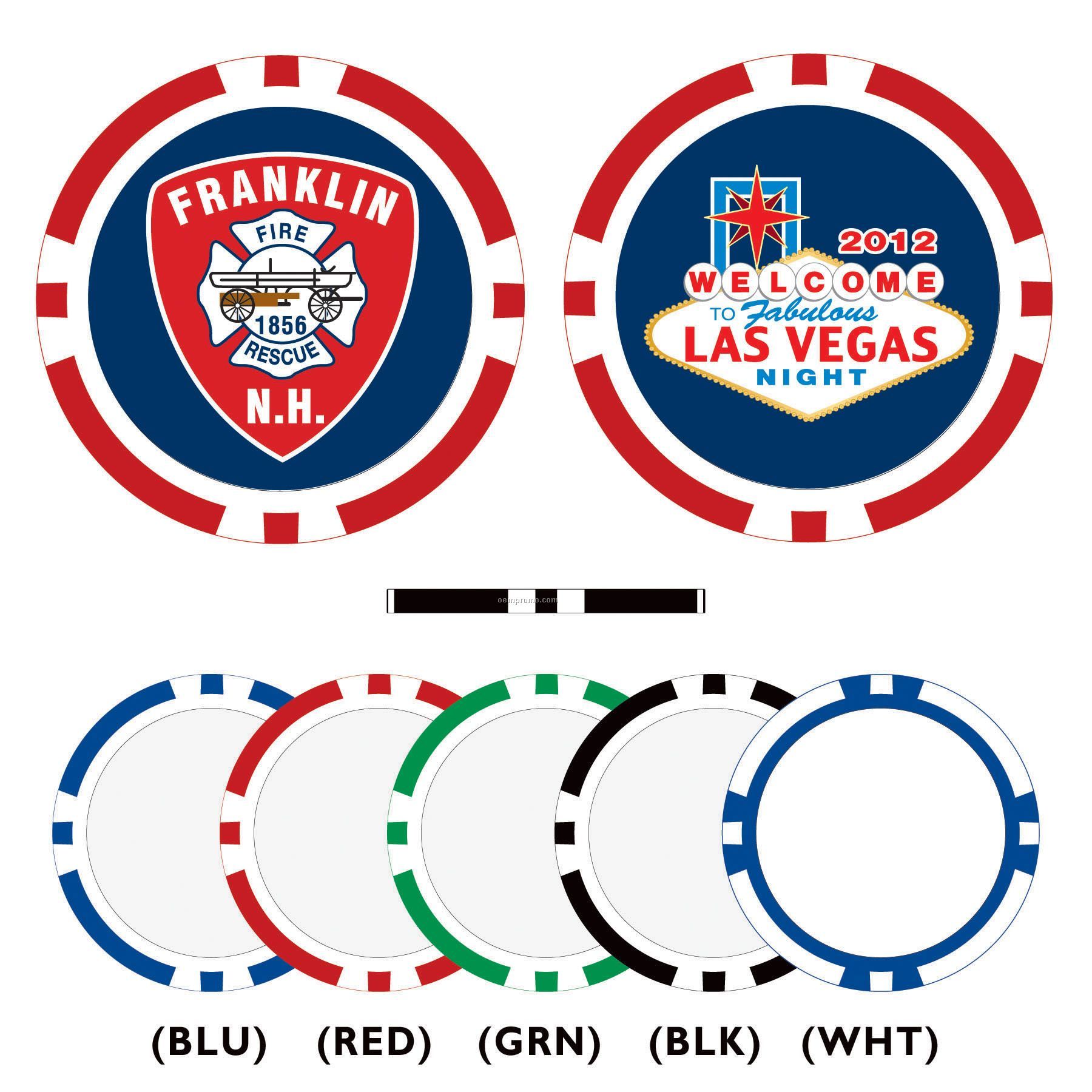 Round Composite Casino-style Poker Chip