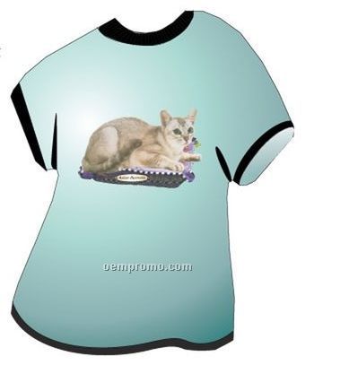 Asian Burmilla Cat T Shirt Acrylic Coaster W/ Felt Back