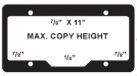 Budget Line 3-d License Plate Frame (7/8" Right & Left Imprint Area)