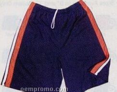 Cool Mesh Adult Shorts W/ Contrasting Piping & 9" Inseam (Xxxl)