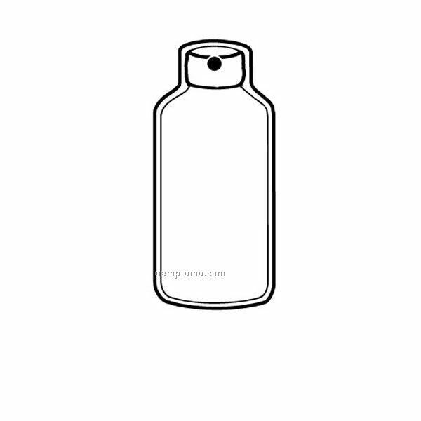 Stock Shape Collection Bottle 8 W/ Screw Lid Key Tag