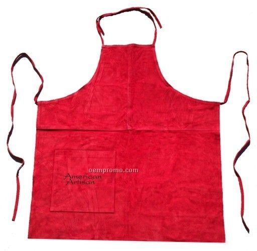 Suede Apron (Full Size) - Hot Branded (Red)