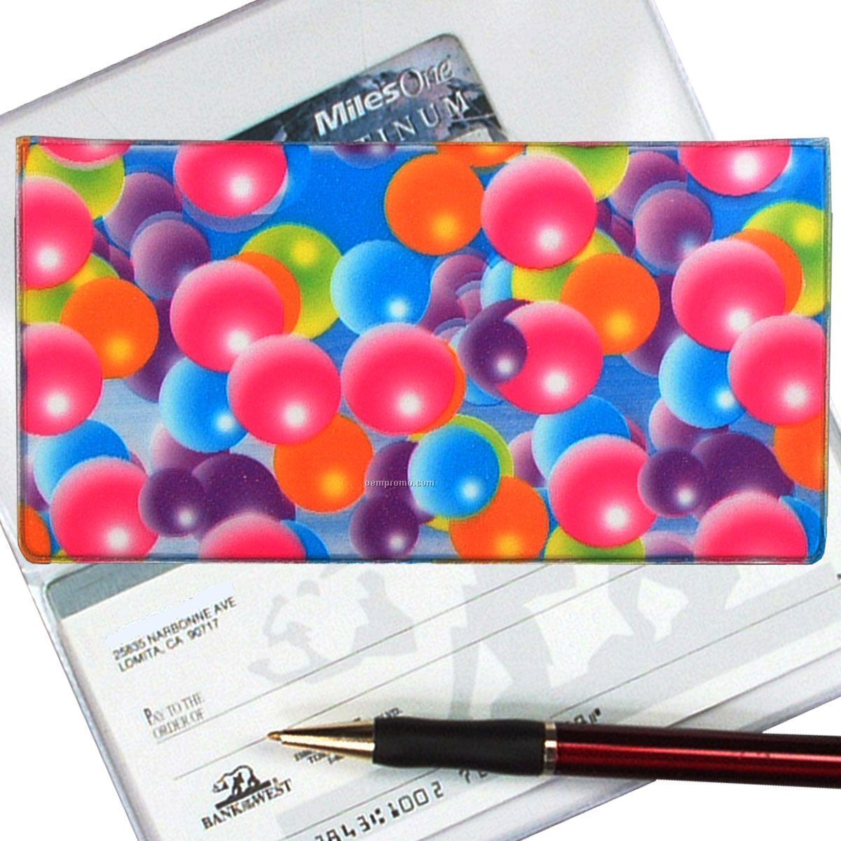 3d Lenticular Checkbook Cover (Multi-color Balls)