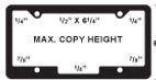 Budget Line 3-d License Plate Frame (1/2"X6 1/4" Top Imprint Area)