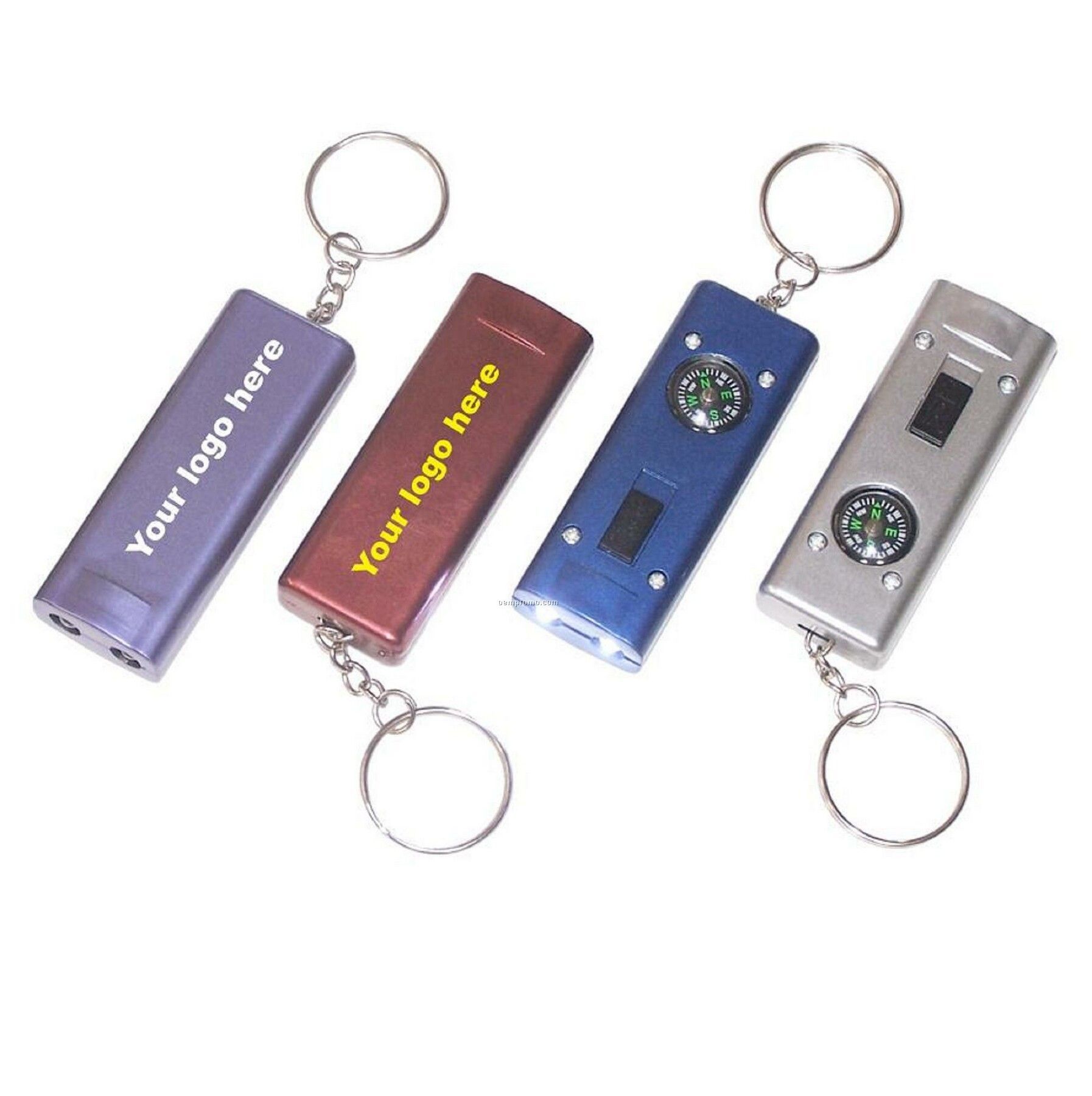 Key Holder With Flashlight And Compass.