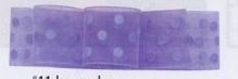 1-1/2"X25 Yards Sheer Lavender Purple Ribbons W/ White Dots