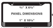Die Cast Metal License Plate Frame W/ Checker Design