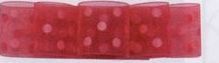 1-1/2"X25 Yards Sheer Red Ribbons W/ White Dots