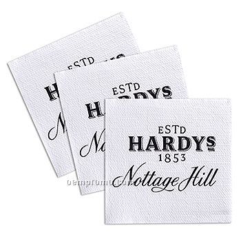 Custom Beverage 1 Ply Napkin With Linen Pattern (1 Color)