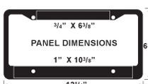 Die Cast Metal License Plate Frame (3/4"X6 3/8" Top Imprint Area)