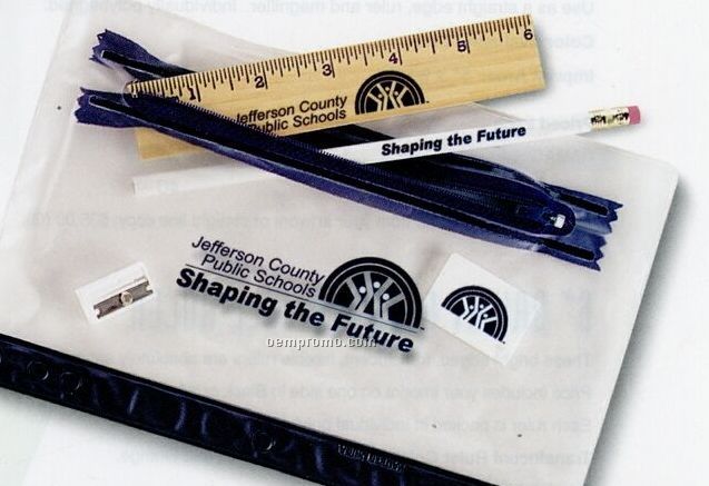 Thrifty School Kit With Pencil/ Ruler/ Eraser & Sharpener