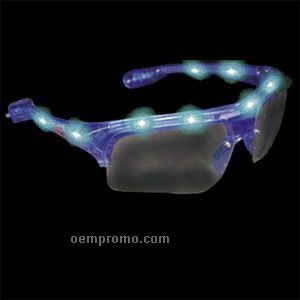 Wrap Style Light Up Sunglasses With Blue LED