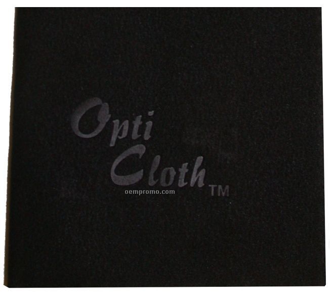 Deluxe 10" X 10" Black Opticloth With Debossed Imprint