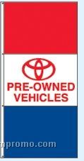 Single Face Dealer Interceptor Drape Flags - Toyota Pre-owned