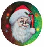 Holographic Mylar - 2" Santa Claus